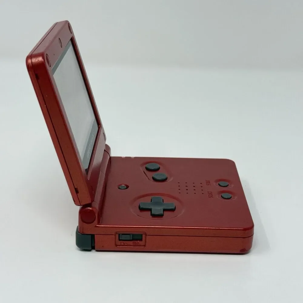 Nintendo Game Boy Advance SP AGS-001 Flame Red Console No Charger Tested